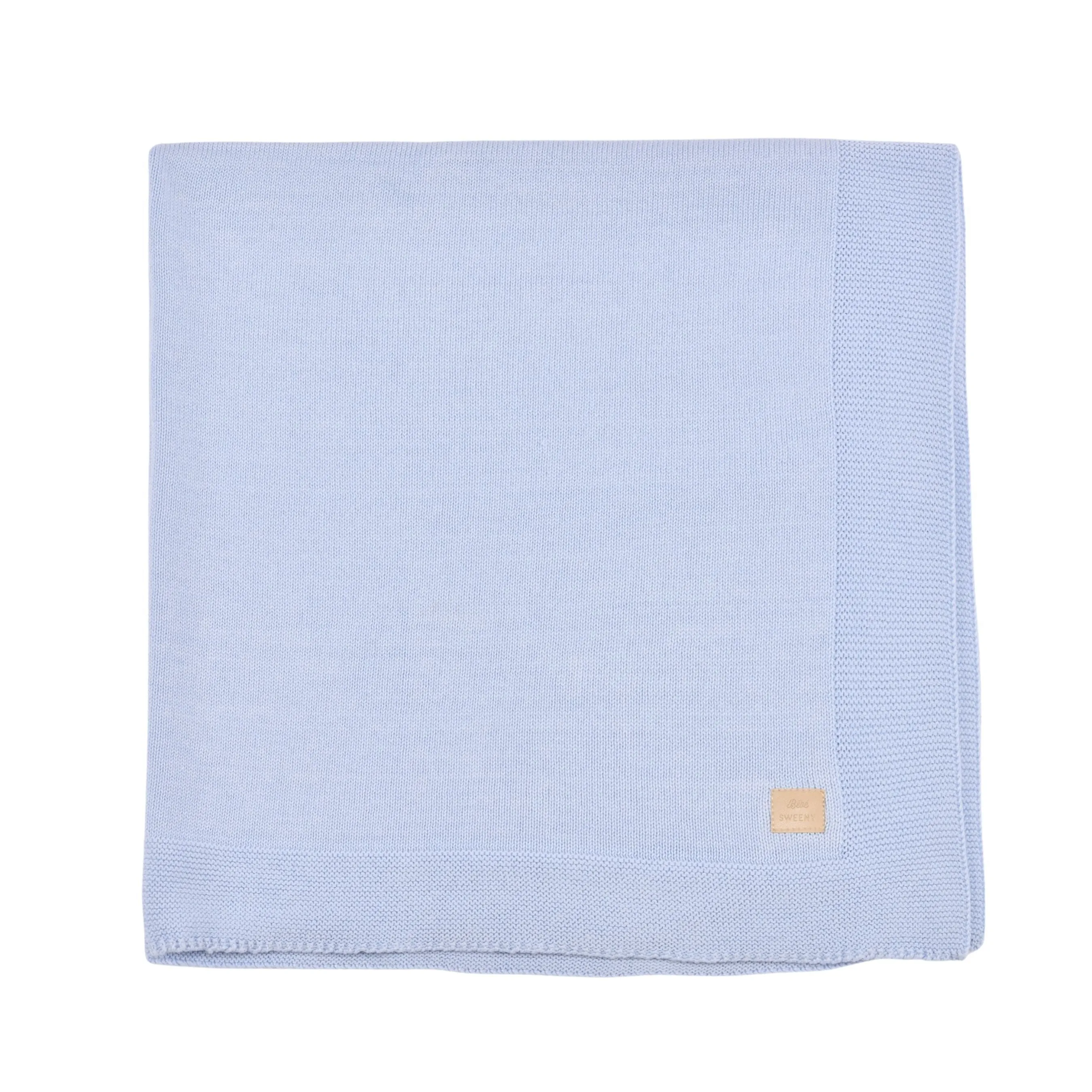 PETIT SWEENY | Boys Blue Organic Cotton Knitted Blanket