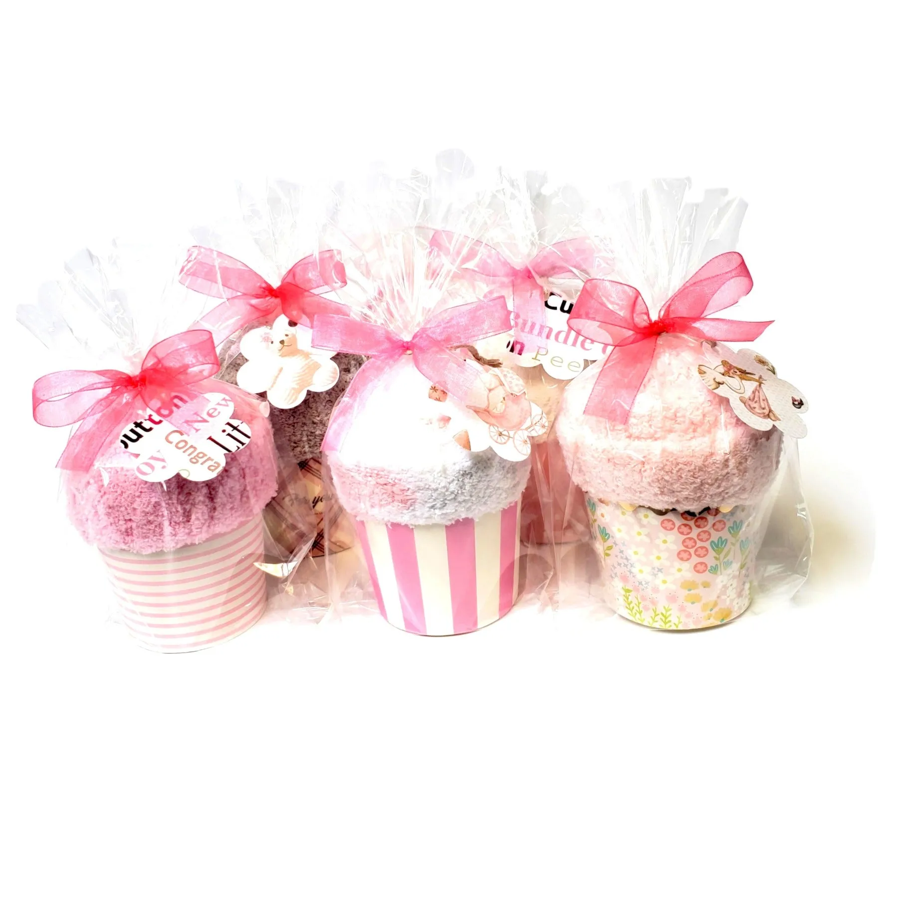 Pink Cupcake Socks Party Favors