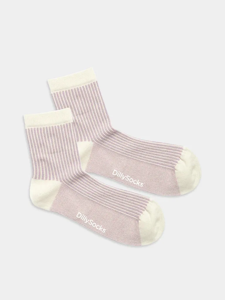 premium socks - classic lavender stripe