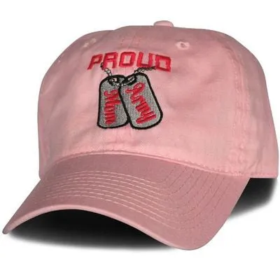 Proud US Army Mom Cap, Dog Tag