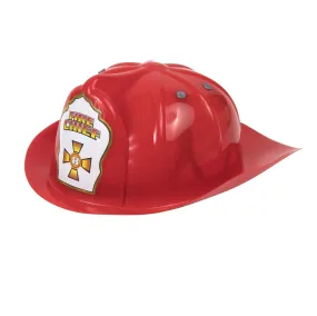 Red Plastic Firefighter Party Hats Toy