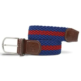 Repreve Woven Belt Blue & Burgundy Stripe