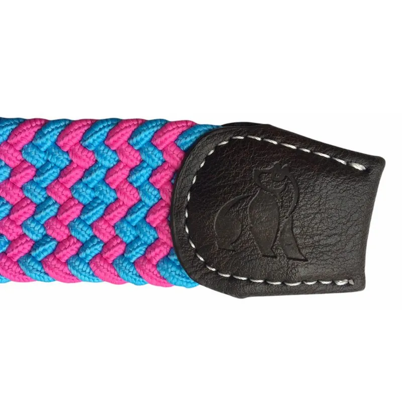 Repreve Woven Belt Blue & Pink Zigzag