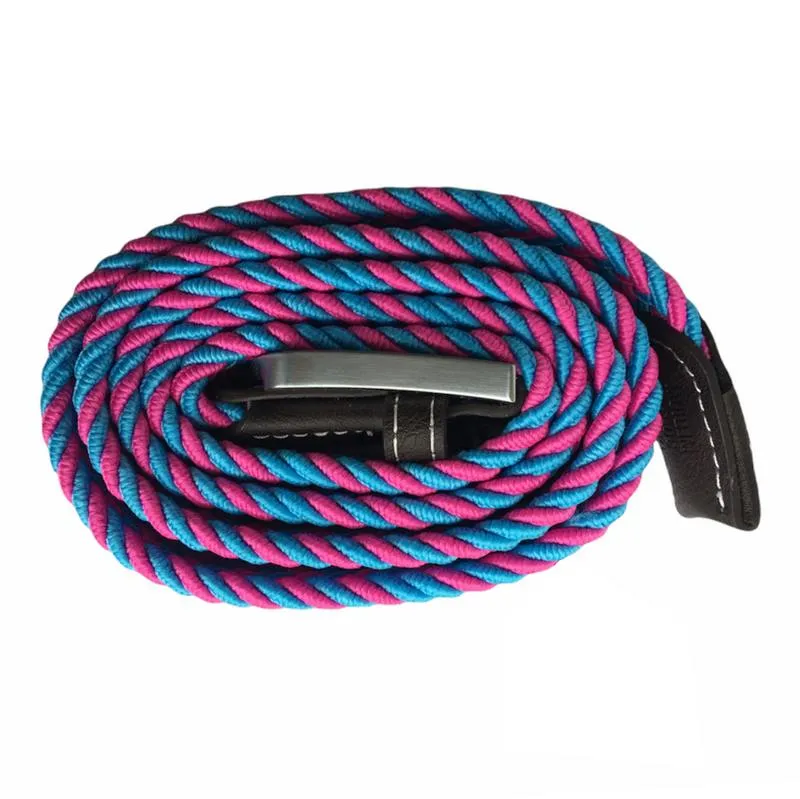 Repreve Woven Belt Blue & Pink Zigzag