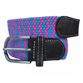 Repreve Woven Belt Blue & Pink Zigzag