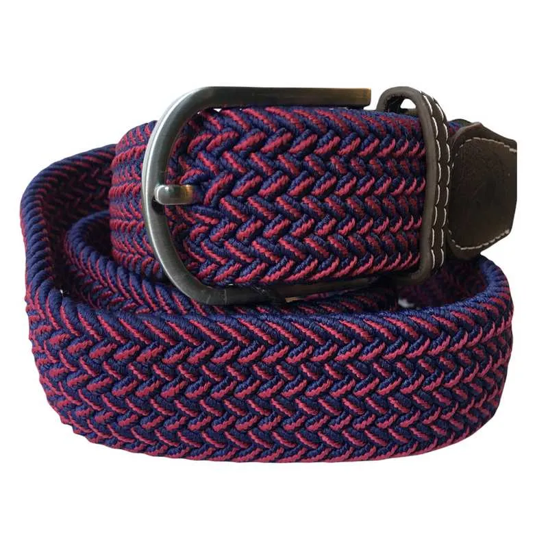 Repreve Woven Belt Blue & Red Zigzag