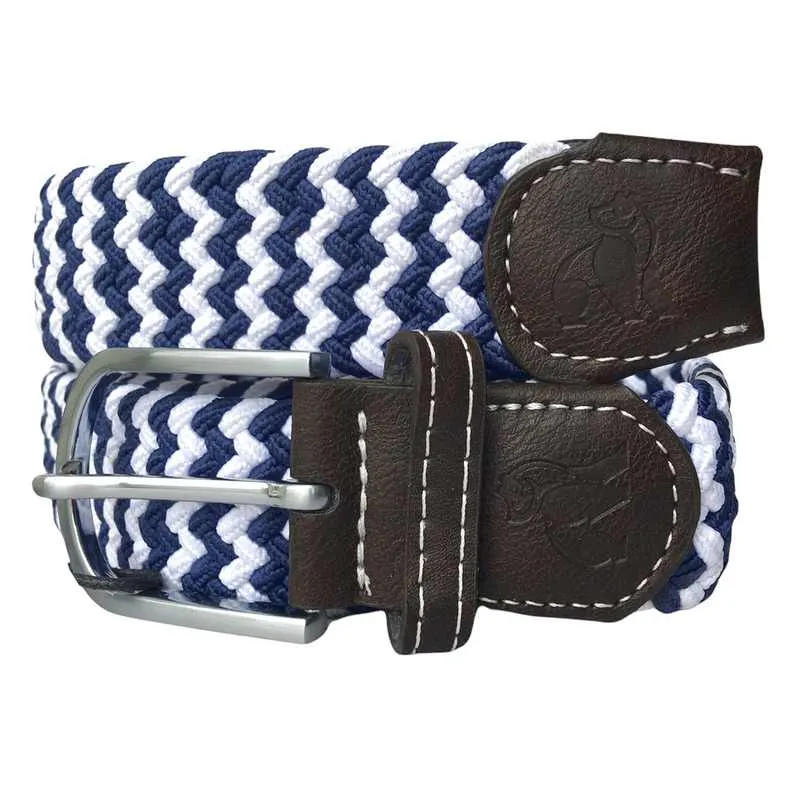 Repreve Woven Belt Navy & White Zigzag