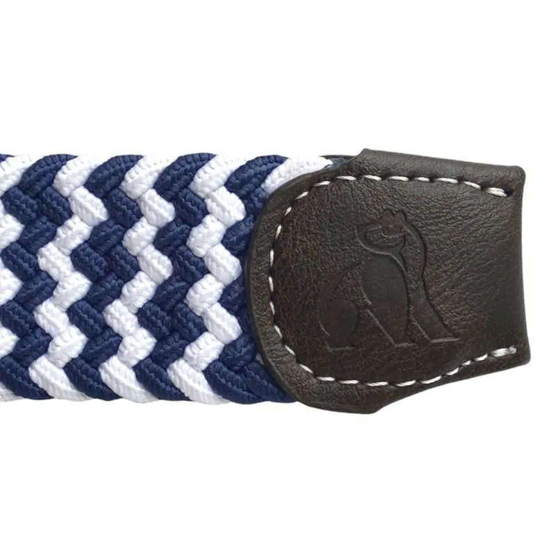 Repreve Woven Belt Navy & White Zigzag