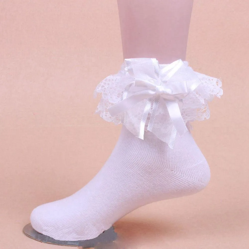 Silk & Ruffle Princess Socks