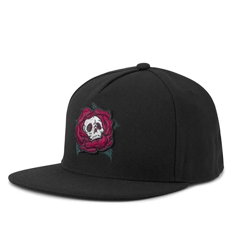 Skull & Rose Snapback Cap