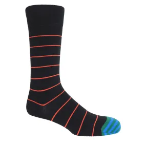 Thin Stripe Men's Socks - Black