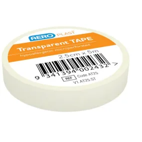 Transparent Water-Resistant Tape 2.5cm x 5.0m Box 12