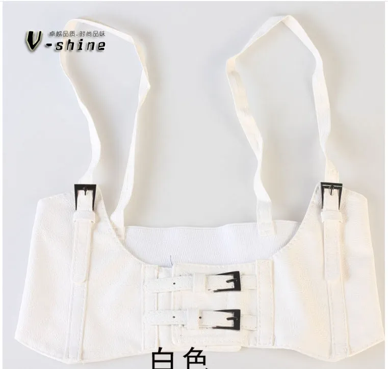 Women Elastic Tank Wide Suspender Vest Belts