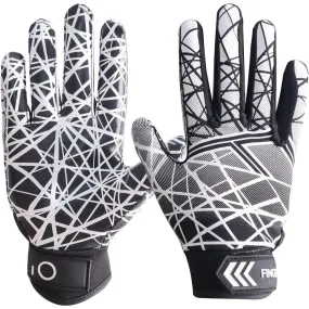 Youth Football Gloves with High Tack Silicone Gel Pad