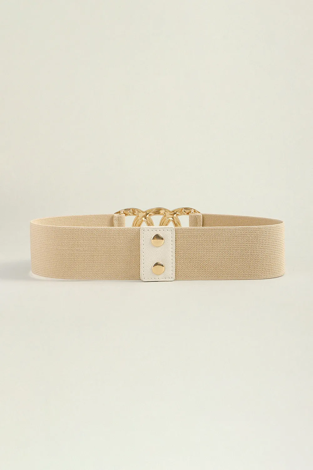 Zinc Alloy Buckle Elastic Wide Belt